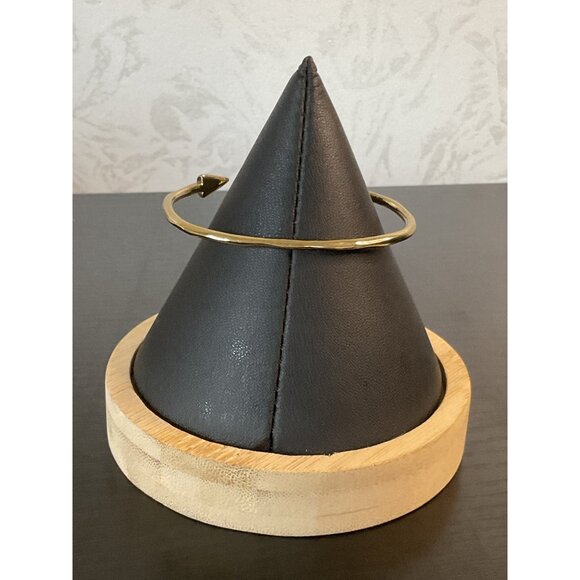 Gold Tone Adjustable Metal Arrow Bangle Bracelet For Women - Picture 2 of 3